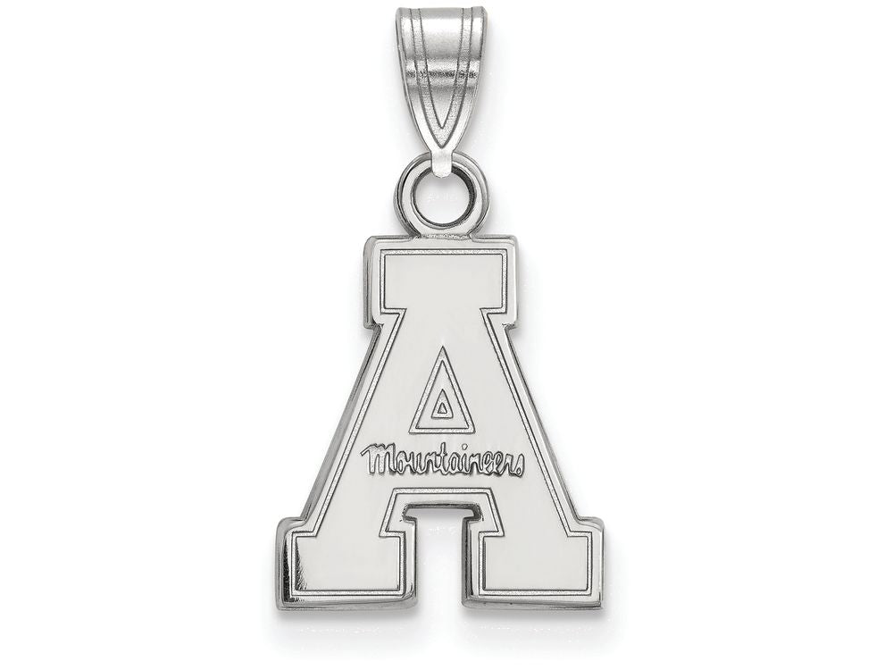 LogoArt Sterling Silver Appalachian State University Small Pendant Necklace