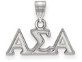 LogoArt Sterling Silver Alpha Sigma Alpha Small Pendant Necklace
