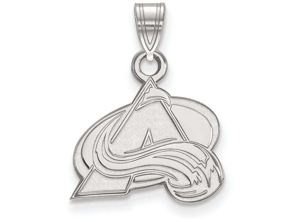 LogoArt Sterling Silver Colorado Avalanche Small Pendant Necklace