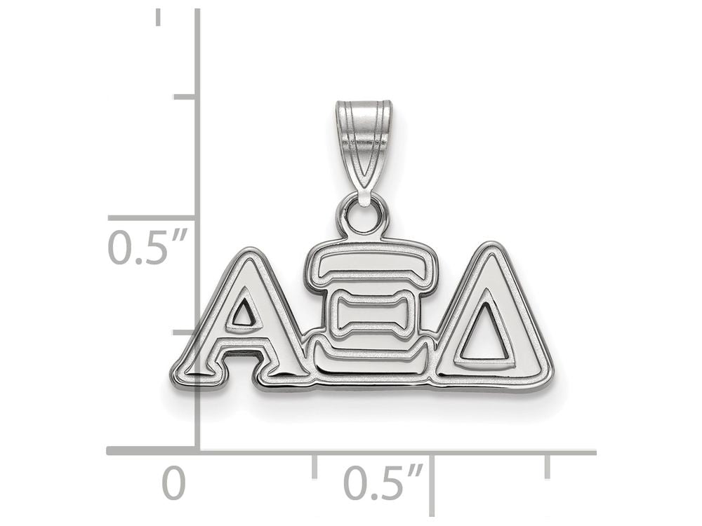 LogoArt Sterling Silver Alpha Xi Delta Small Pendant Necklace