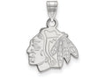 LogoArt Sterling Silver Chicago Blackhawks Small Pendant Necklace