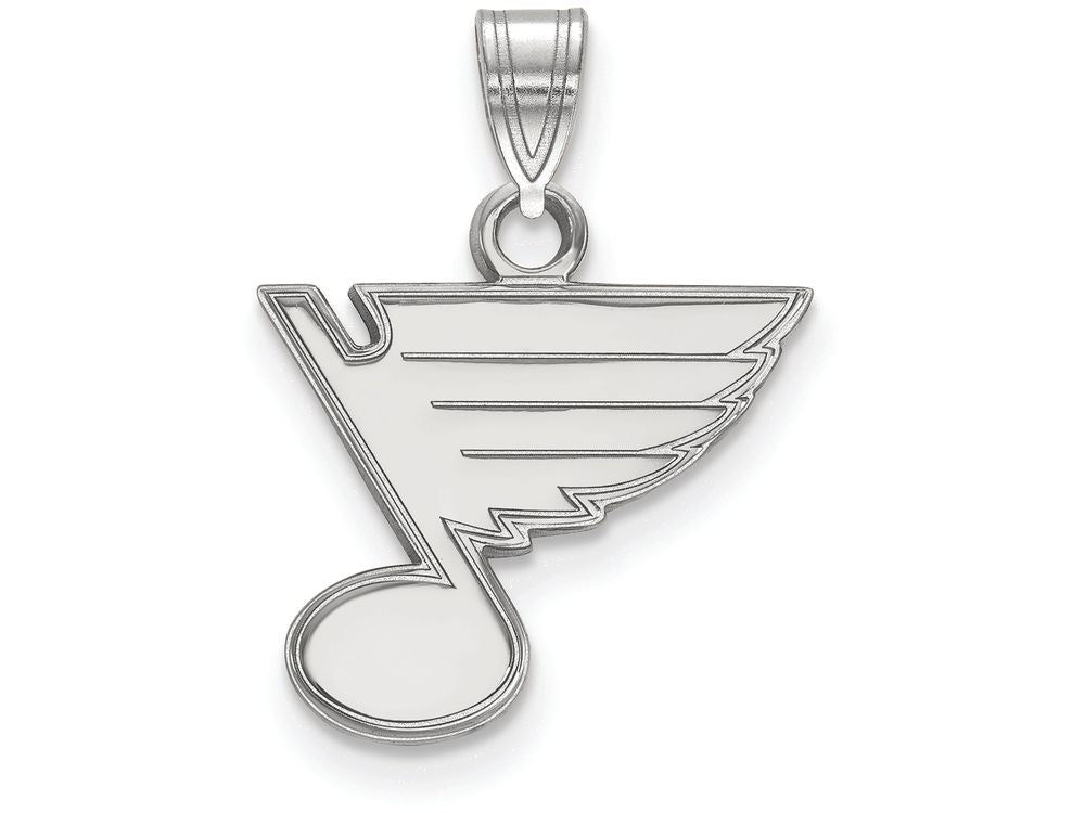 LogoArt Sterling Silver St. Louis Blues Small Pendant Necklace