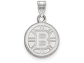 LogoArt Sterling Silver Boston Bruins Small Pendant Necklace