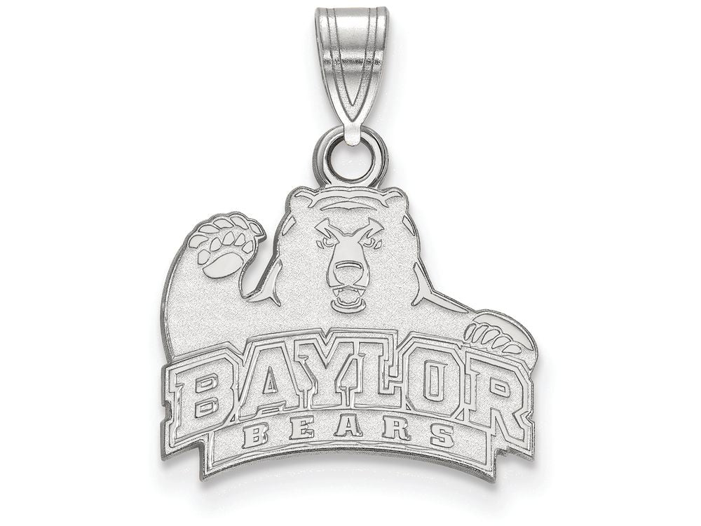 LogoArt Sterling Silver Baylor University Small Pendant Necklace