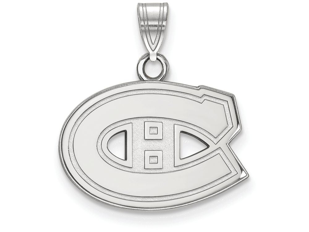 LogoArt Sterling Silver Montreal Canadiens Small Pendant Necklace