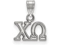 LogoArt Sterling Silver Chi Omega Small Pendant Necklace