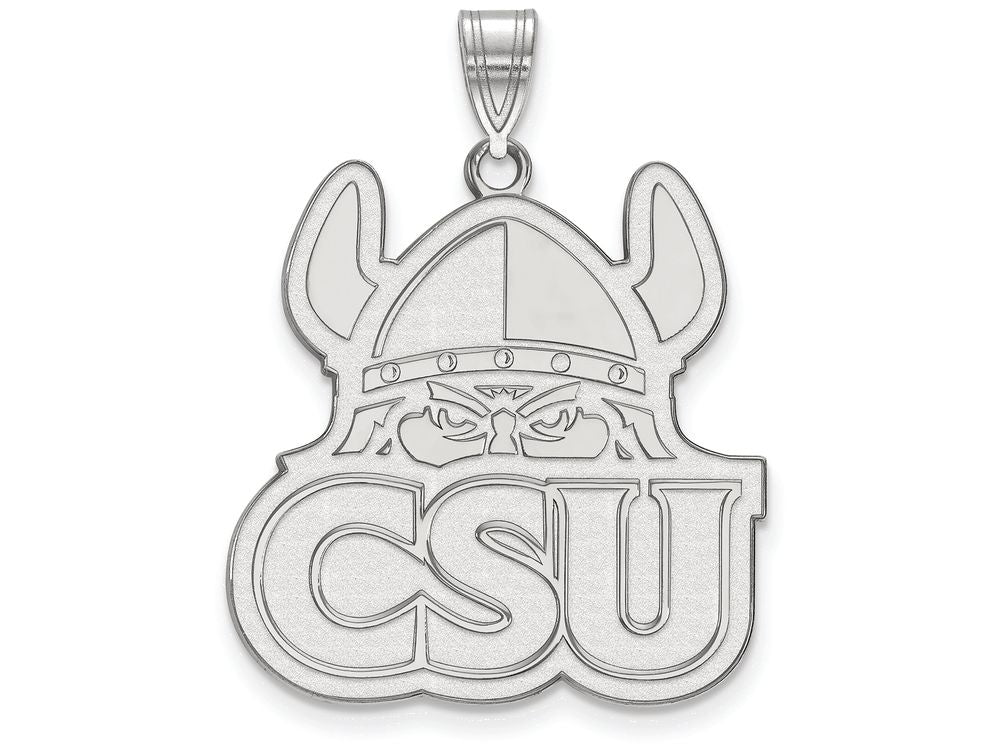 LogoArt Sterling Silver Cleveland State University XL Pendant Necklace