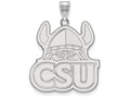 LogoArt Sterling Silver Cleveland State University XL Pendant Necklace