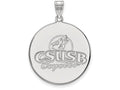 LogoArt Sterling Silver California State University San Bernardino XL Disc Pendant Necklace