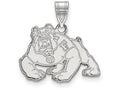 LogoArt Sterling Silver California State University Fresno Medium Pendant Necklace