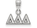 LogoArt Sterling Silver Delta Delta Delta Small Pendant Necklace