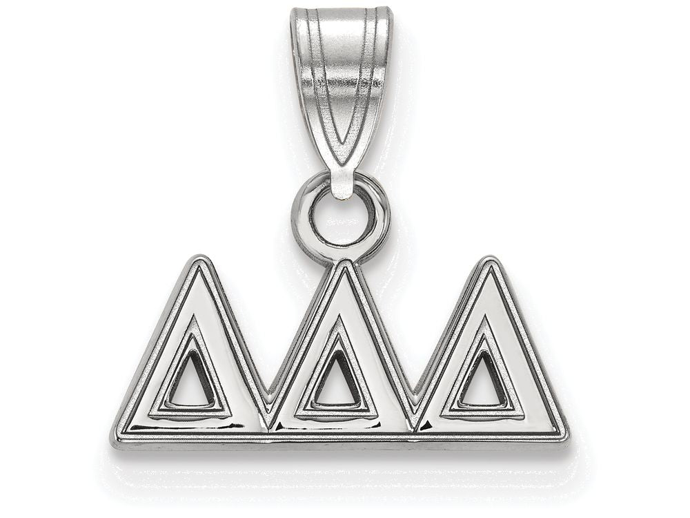 LogoArt Sterling Silver Delta Delta Delta Small Pendant Necklace