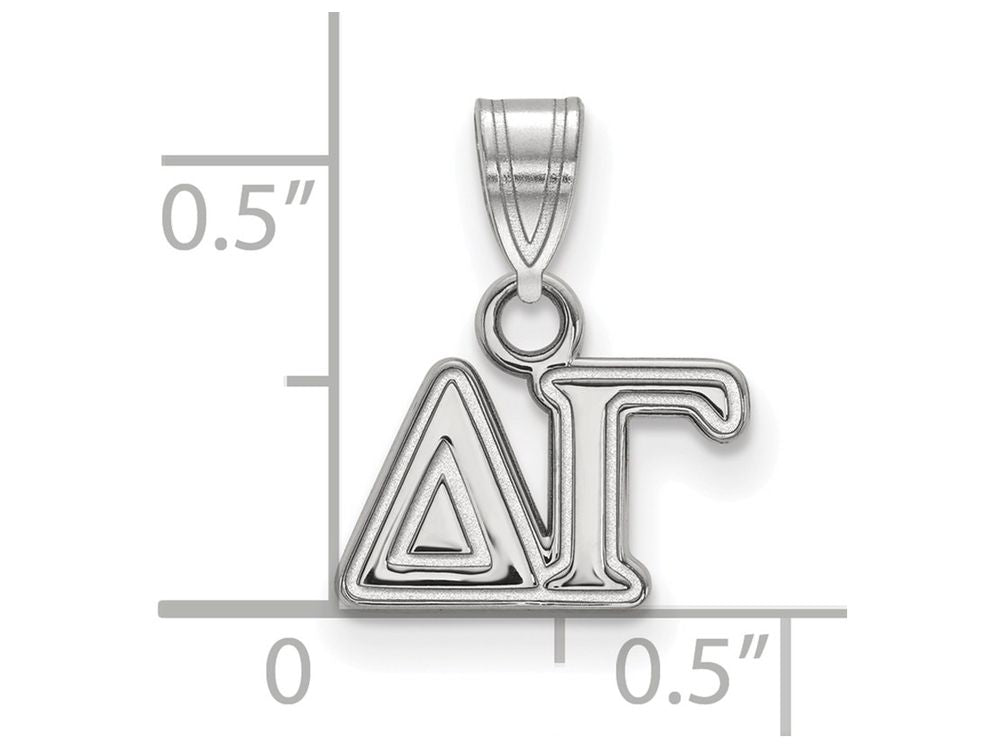 LogoArt Sterling Silver Delta Gamma Small Pendant Necklace