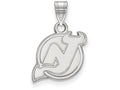 LogoArt Sterling Silver New Jersey Devils Small Pendant Necklace