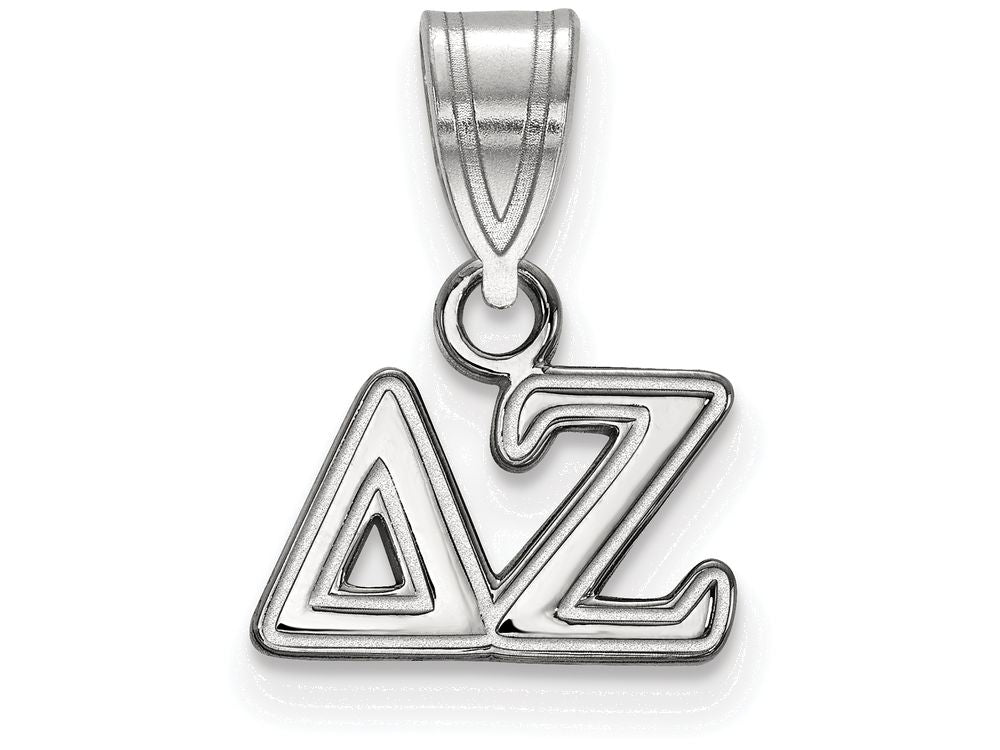 LogoArt Sterling Silver Delta Zeta Small Pendant Necklace