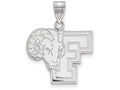 LogoArt Sterling Silver Fordham University Large Pendant Necklace