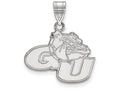 LogoArt Sterling Silver Gonzaga University Medium Pendant Necklace