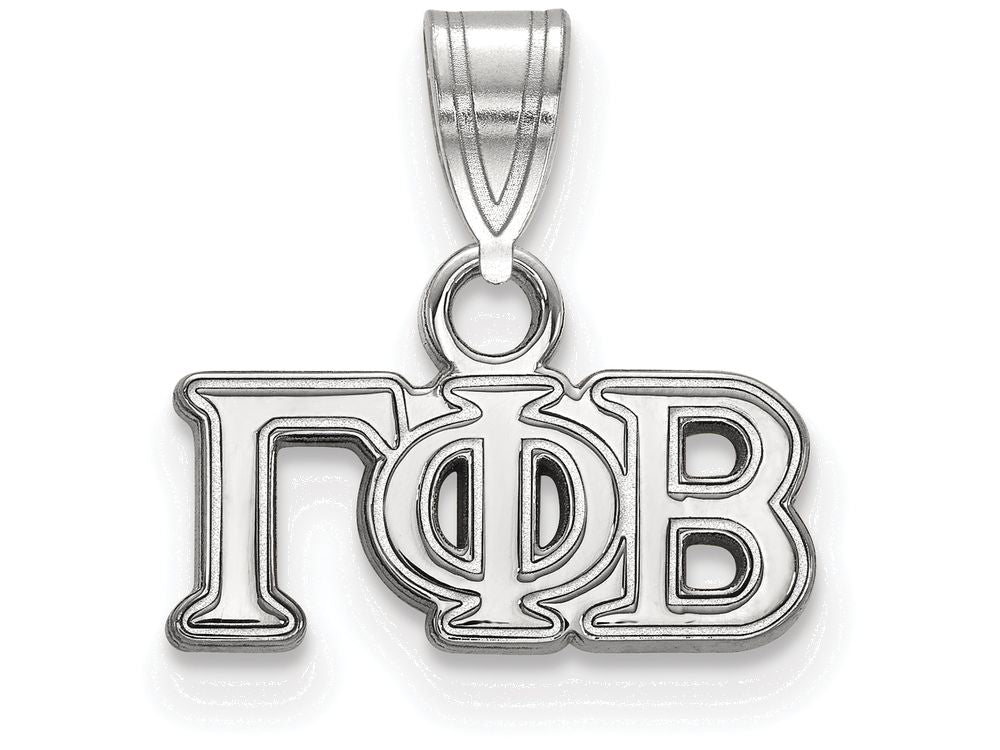 LogoArt Sterling Silver Gamma Phi Beta Small Pendant Necklace