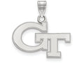 LogoArt Sterling Silver Georgia Institute Of Technology Small Pendant Necklace