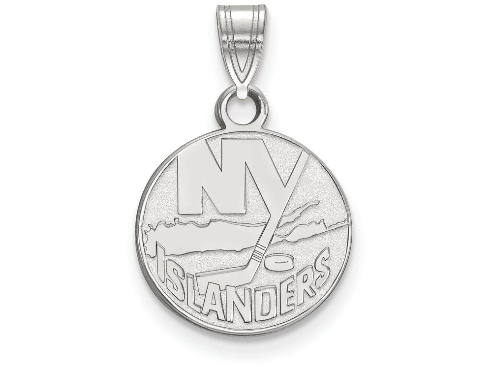 LogoArt Sterling Silver New York Islanders Small Pendant Necklace