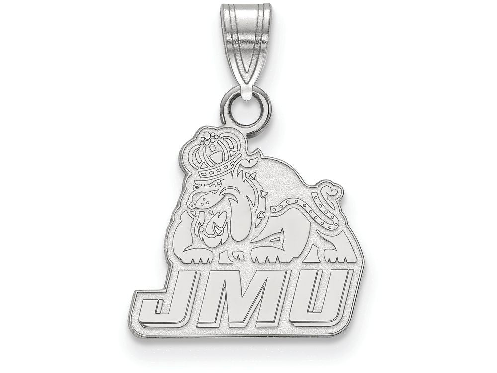 LogoArt Sterling Silver James Madison University Small Pendant Necklace