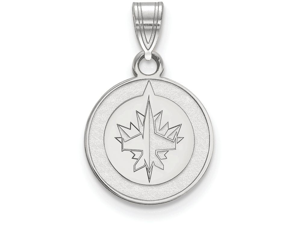 LogoArt Sterling Silver Winnipeg Jets Small Pendant Necklace