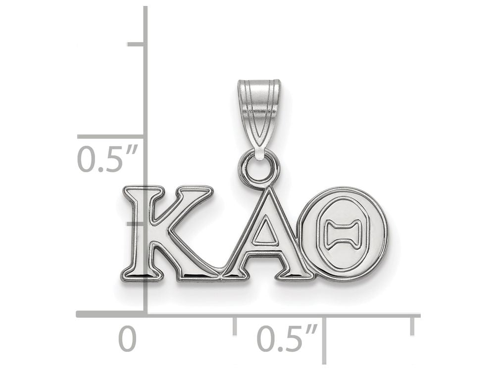 LogoArt Sterling Silver Kappa Alpha Theta Small Pendant Necklace