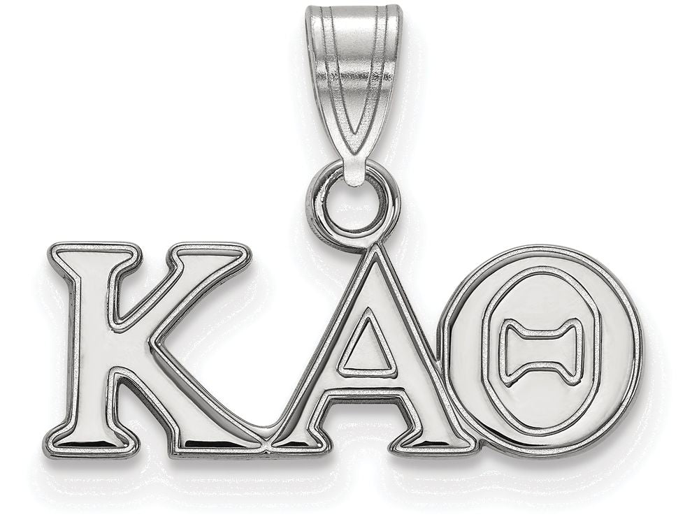 LogoArt Sterling Silver Kappa Alpha Theta Small Pendant Necklace