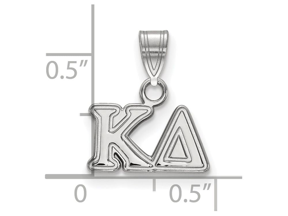 LogoArt Sterling Silver Kappa Delta Small Pendant Necklace