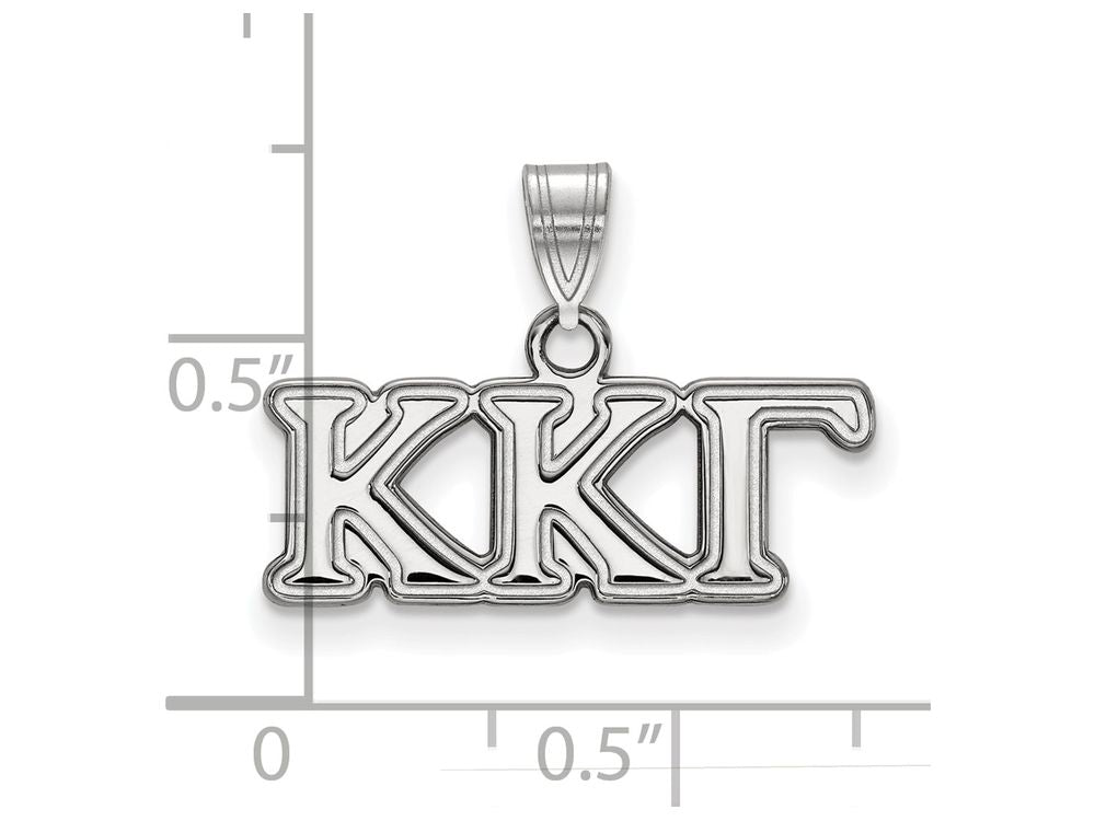 LogoArt Sterling Silver Kappa Kappa Gamma Small Pendant Necklace