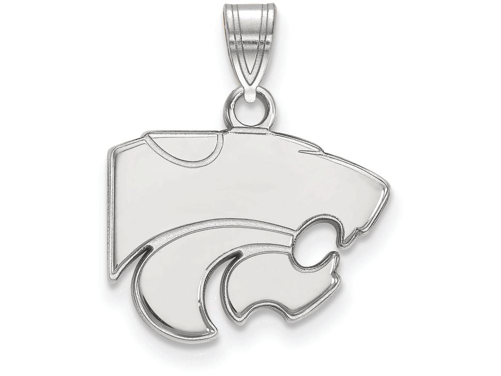 LogoArt Sterling Silver Kansas State University Small Pendant Necklace