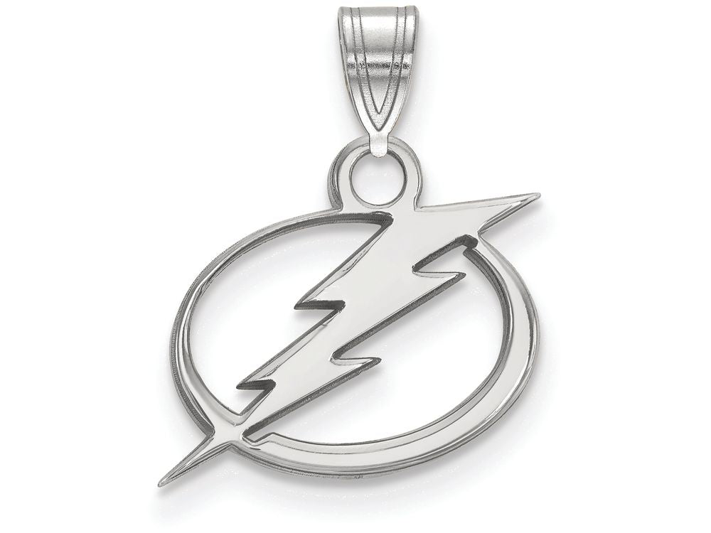 LogoArt Sterling Silver Tampa Bay Ligtning Small Pendant Necklace