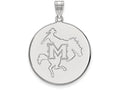 LogoArt Sterling Silver Mcneese State University XL Disc Pendant Necklace