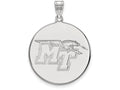 LogoArt Sterling Silver Middle Tennessee State University XL Disc Pendant Necklace