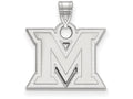 LogoArt Sterling Silver Miami University Small Pendant Necklace