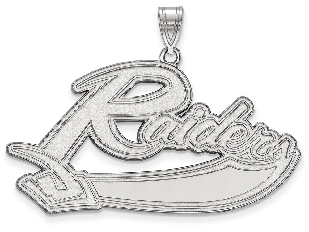 LogoArt Sterling Silver Mt Union College XL Pendant Necklace