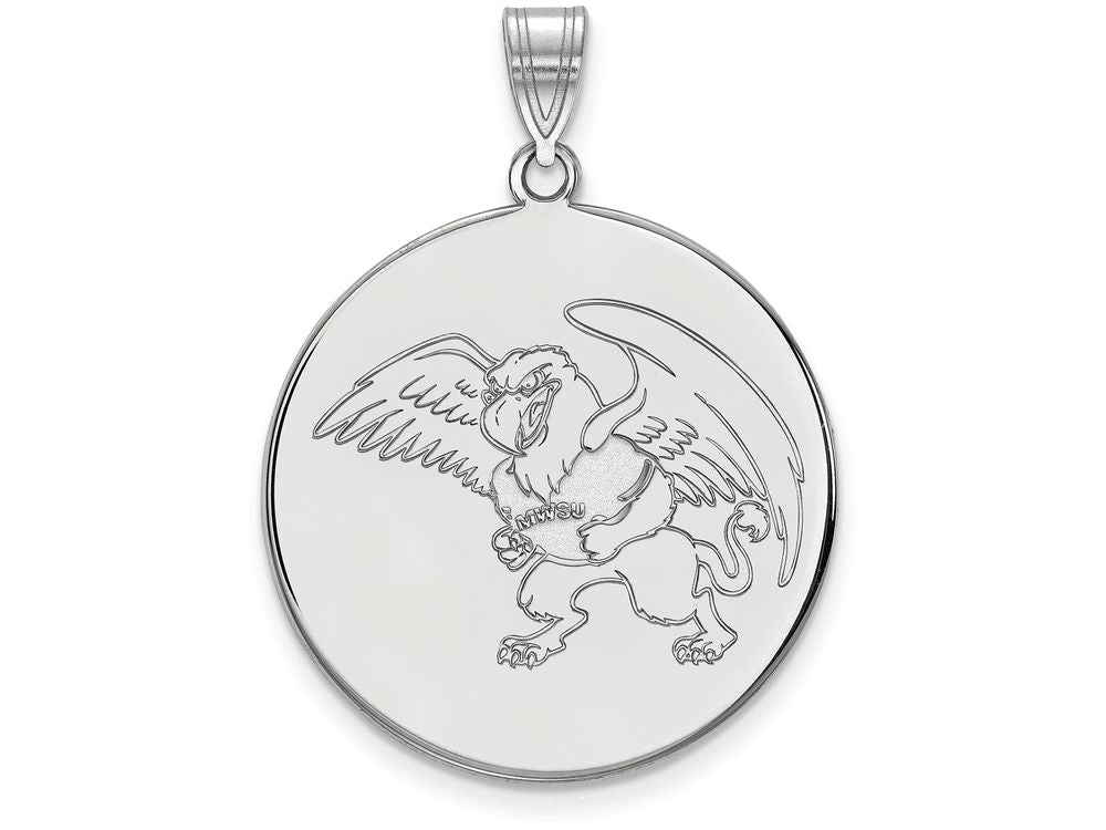 LogoArt Sterling Silver Missouri Western State University XL Disc Pendant Necklace