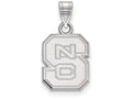 LogoArt Sterling Silver North Carolina State University Small Pendant Necklace