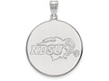 LogoArt Sterling Silver North Dakota State XL Disc Pendant Necklace