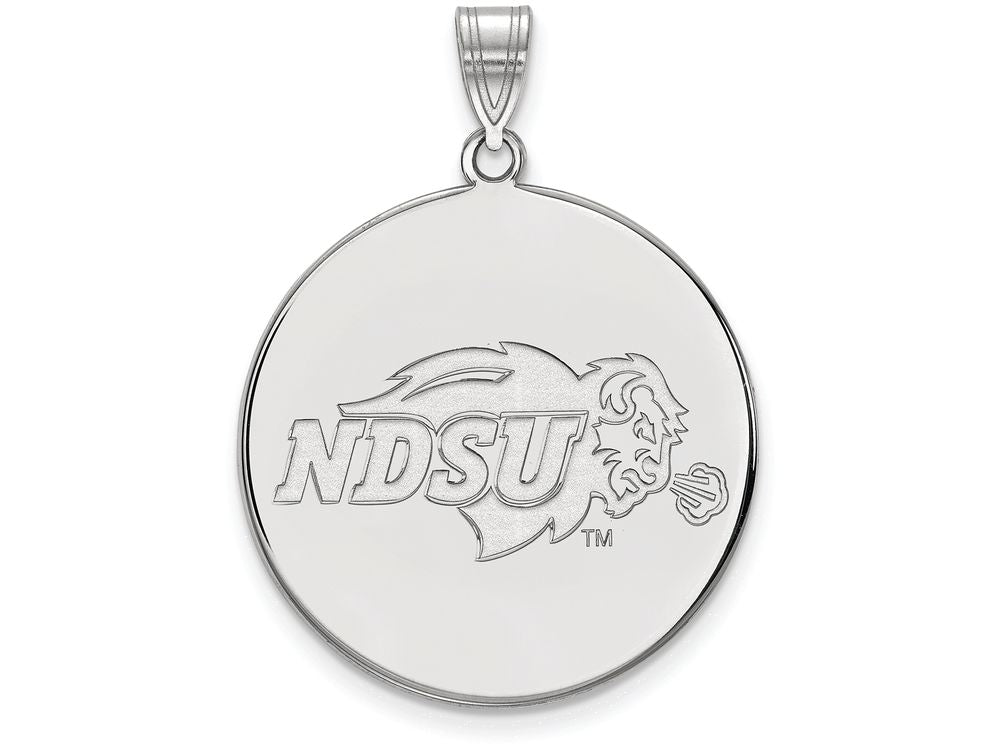 LogoArt Sterling Silver North Dakota State XL Disc Pendant Necklace