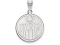LogoArt Sterling Silver Edmonton Oilers Large Pendant Necklace