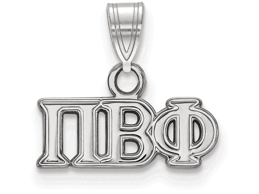 LogoArt Sterling Silver Pi Beta Phi Small Pendant Necklace