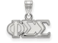 LogoArt Sterling Silver Phi Sigma Sigma Small Pendant Necklace