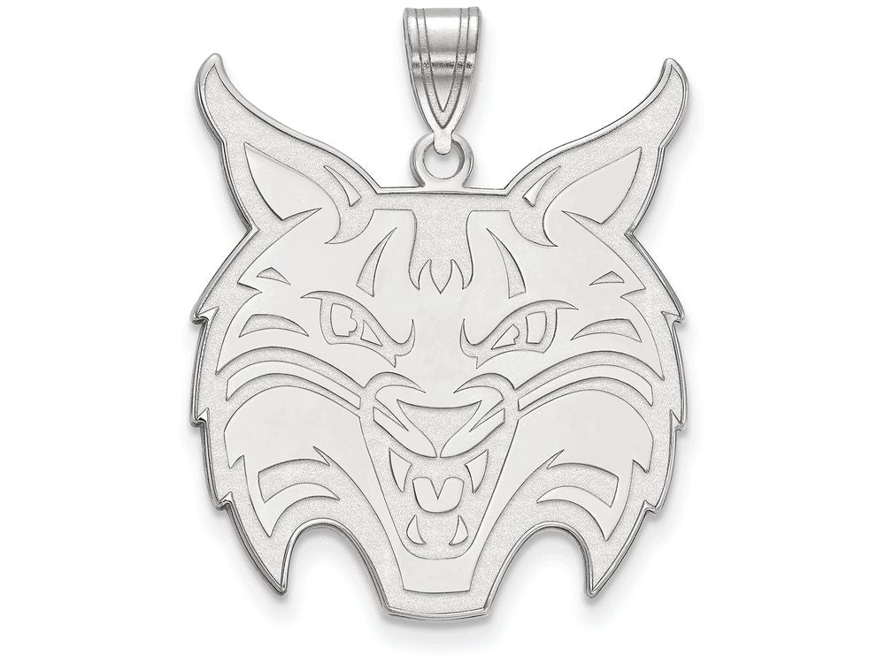 LogoArt Sterling Silver Quinnipiac University XL Pendant Necklace
