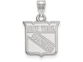 LogoArt Sterling Silver New York Rangers Small Pendant Necklace