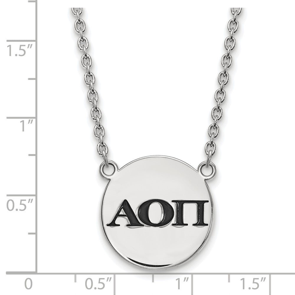 LogoArt Sterling Silver Rollins College Large Pendant Necklace