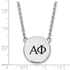 LogoArt Sterling Silver Rutgers Medium Pendant Necklace