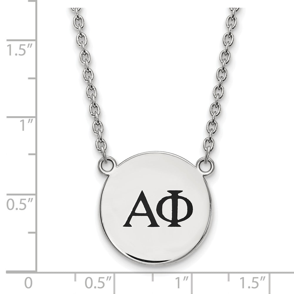 LogoArt Sterling Silver Rutgers Medium Pendant Necklace