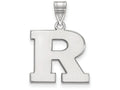 LogoArt Sterling Silver Rutgers Medium Pendant Necklace