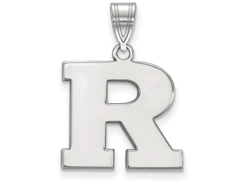 LogoArt Sterling Silver Rutgers Medium Pendant Necklace